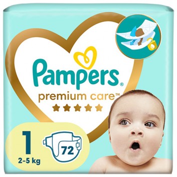 Pampers Premium Care rozmiar 1, 2 kg - 5 kg, 72 sztuki - obrazek 3 - Apteka internetowa Melissa