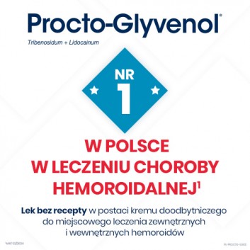 Procto-Glyvenol, (50 mg + 20 mg)/g, krem doodbytniczy, 30 g - obrazek 3