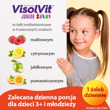 VisolVit Junior żelki, witaminy i minerały dla dzieci po 3 r.ż., 250 g, cena, opinie, właściwości - obrazek 3 - Apteka internetowa Melissa
