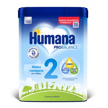 Humana 2 ProBalance Mleko następne po 6. miesiącu, 750 g - obrazek 1 - Apteka internetowa Melissa