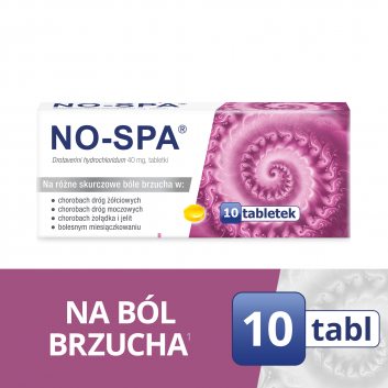 NO-SPA 40 mg,10 tabletek. Na ból brzucha, skurcze, cena, opinie, wskazania - obrazek 1 - Apteka internetowa Melissa