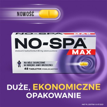 NO-SPA MAX 80 mg, 48 tabletek - obrazek 3 - Apteka internetowa Melissa
