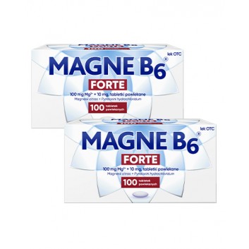 Magne B6 Forte, Na niedobór magnezu w organizmie, 2 x 100 tabletek - obrazek 1 - Apteka internetowa Melissa