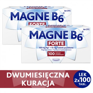 Magne B6 Forte, Na niedobór magnezu w organizmie, 2 x 100 tabletek - obrazek 2 - Apteka internetowa Melissa