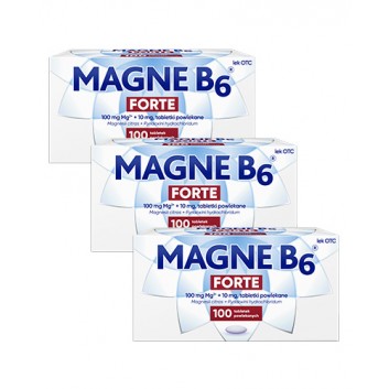 Magne B6 Forte, Na niedobór magnezu w organizmie, 3 x 100 tabletek - obrazek 1 - Apteka internetowa Melissa