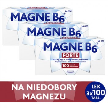 Magne B6 Forte, Na niedobór magnezu w organizmie, 3 x 100 tabletek - obrazek 2 - Apteka internetowa Melissa