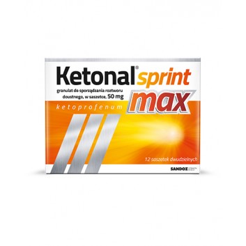 Ketonal Sprint Max, 12 saszetek - obrazek 1 - Apteka internetowa Melissa