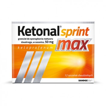 Ketonal Sprint Max, 12 saszetek - obrazek 2 - Apteka internetowa Melissa