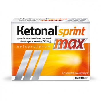 Ketonal Sprint Max, 12 saszetek - obrazek 3 - Apteka internetowa Melissa