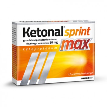 Ketonal Sprint Max, 12 saszetek - obrazek 4 - Apteka internetowa Melissa