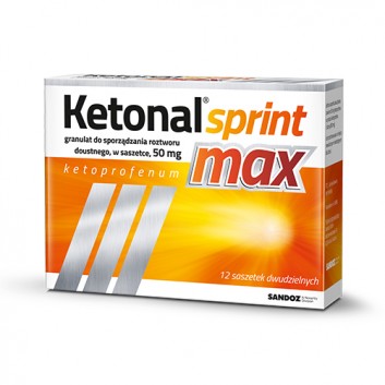 Ketonal Sprint Max, 12 saszetek - obrazek 5 - Apteka internetowa Melissa