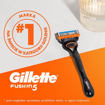 Gillette Fusion5 Maszynka do golenia dla mężczyzn, 1 maszynka, 2 ostrza wymienne - obrazek 4 - Apteka internetowa Melissa