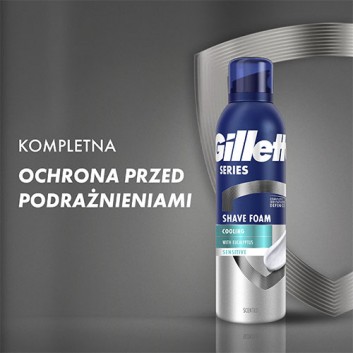 Gillette Series Chłodząca pianka do golenia z eukaliptusem, 200 ml - obrazek 5 - Apteka internetowa Melissa