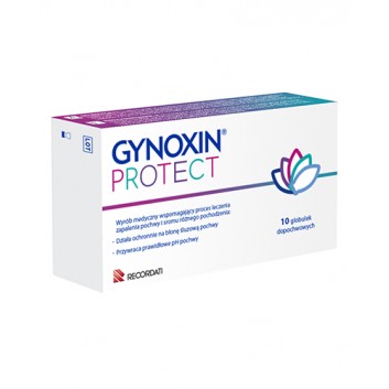 Gynoxin PROTECT, 10 globulek dopochwowych - obrazek 1 - Apteka internetowa Melissa