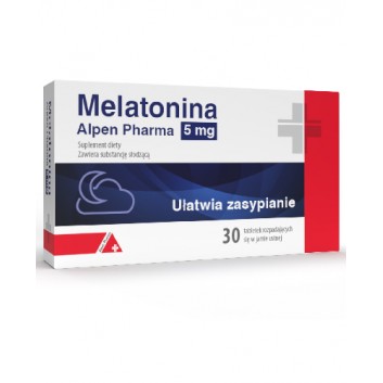 ALPEN PHARMA Melatonina 5 mg, 30 tabletek - obrazek 1 - Apteka internetowa Melissa