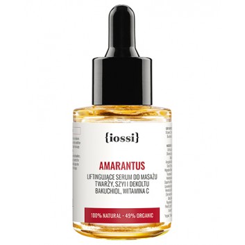 IOSSI Amarantus, Serum Liftingujące do masażu twarzy, szyi i dekoltu z bakuchiolem, witaminą C, 30 ml - obrazek 1 - Apteka internetowa Melissa