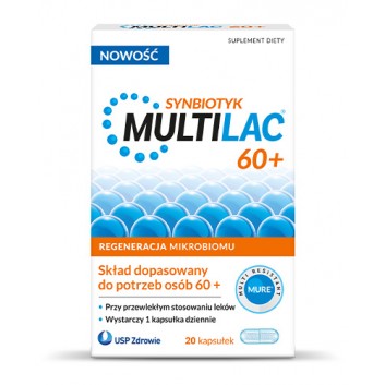 MULTILAC Synbiotyk 60+, 20 kapsułek - obrazek 1 - Apteka internetowa Melissa