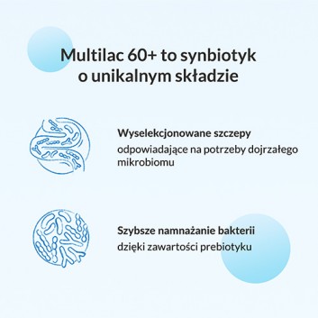 MULTILAC Synbiotyk 60+, 20 kapsułek - obrazek 2 - Apteka internetowa Melissa