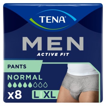 TENA Men Pants Normal Grey L/XL OTC Edition 95-130 cm, bielizna chłonna, 8 sztuk - obrazek 2 - Apteka internetowa Melissa