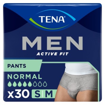 TENA Men Pants Normal Grey S/M 75-105 cm, bielizna chłonna, 30 sztuk - obrazek 2 - Apteka internetowa Melissa