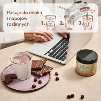 REME KOLAGENOWA FORMUŁA PIĘKNA Caffe Latte o smaku orzechowym, 150 g - obrazek 4 - Apteka internetowa Melissa