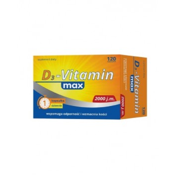D3-Vitamin max, 120 kapsułek - obrazek 1 - Apteka internetowa Melissa