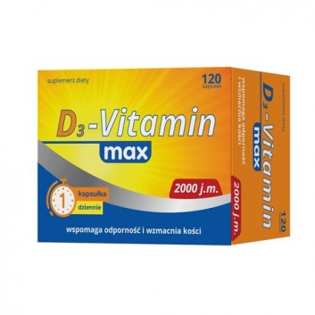 D3-Vitamin max, 120 kapsułek - obrazek 2 - Apteka internetowa Melissa