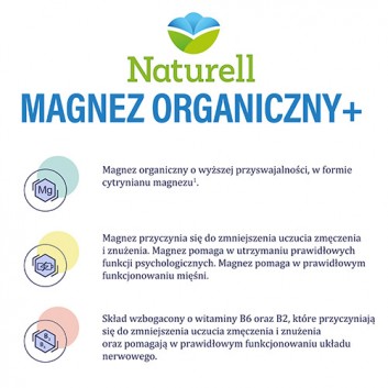 Naturell Magnez Organiczny+, 100 kapsułek - obrazek 4 - Apteka internetowa Melissa