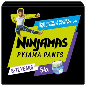 Pampers Ninjamas Chłopiec Pieluchomajtki 8-12 lat, 54 sztuki - obrazek 2 - Apteka internetowa Melissa