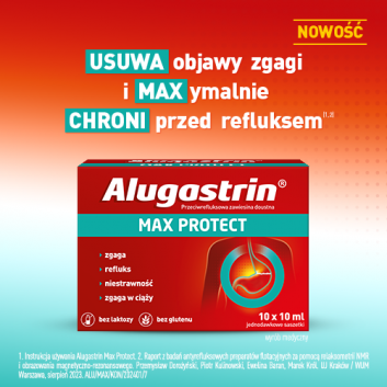 Alugastrin Max Protect 10 ml, 10 saszetek - obrazek 2 - Apteka internetowa Melissa