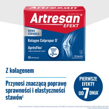 Artresan Efekt AprèsFlex® kolagen na stawy, kapsułki, 60 sztuk - obrazek 3