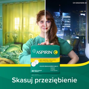 Aspirin C 400 mg + 240 mg, 40 tabletek musujących - obrazek 2 - Apteka internetowa Melissa