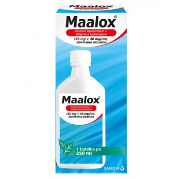 MAALOX Zawiesina doustna, na zgagę i nadkwaśność, 250 ml - obrazek 1 - Apteka internetowa Melissa