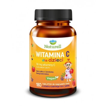 Naturell Witamina C dla dzieci, tabletki, 180 sztuk