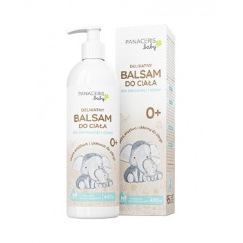 Panaceris baby, Delikatny balsam do ciała dla niemowląt i dzieci, 400 ml + Panaceris Baby chusteczki nawilżane 99% wody dla niemowląt i dzieci, 60 sztuk