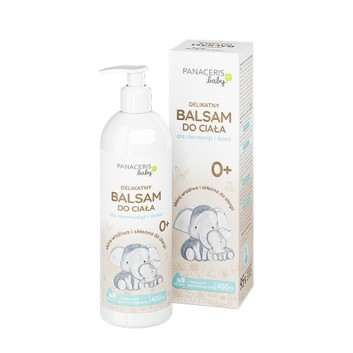 Panaceris baby, Delikatny balsam do ciała dla niemowląt i dzieci, 400 ml + Panaceris Baby chusteczki nawilżane 99% wody dla niemowląt i dzieci, 60 sztuk - obrazek 2