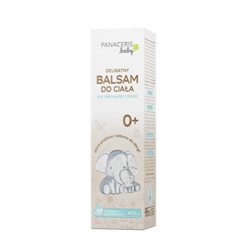 Panaceris baby, Delikatny balsam do ciała dla niemowląt i dzieci, 400 ml + Panaceris Baby chusteczki nawilżane 99% wody dla niemowląt i dzieci, 60 sztuk - obrazek 3