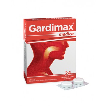 Gardimax medica, 5 mg + 1 mg, tabletki do ssania, 24 sztuk