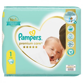 Pampers Pieluchy Premium Care Newborn rozmiar 1, 78 sztuk pieluszek - obrazek 4 - Apteka internetowa Melissa