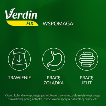 VERDIN FIX - 20 sasz. Wspomaga działanie układu pokarmowego. - obrazek 2 - Apteka internetowa Melissa