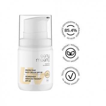 Eeny Meeny, Ochronny krem do twarzy UVA UVB SPF 50+ z pigmentem, 50 ml - obrazek 3
