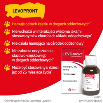 Levopront, 60 mg/10 ml, syrop, 120 ml - obrazek 4