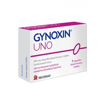 Gynoxin Uno 600 mg, na mieszane i grzybicze infekcje intymne, 1 kaps. dopochwowa miękka, cena, opinie, wskazania - obrazek 1 - Apteka internetowa Melissa
