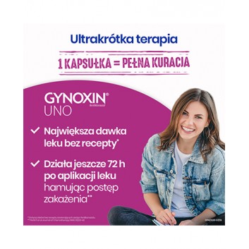 Gynoxin Uno 600 mg, na mieszane i grzybicze infekcje intymne, 1 kaps. dopochwowa miękka, cena, opinie, wskazania - obrazek 6 - Apteka internetowa Melissa