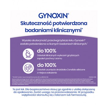 Gynoxin 20 mg/g (2%), na mieszane i grzybicze infekcje intymne, krem dopochwowy, 30 g, cena, opinie, stosowanie - obrazek 7 - Apteka internetowa Melissa