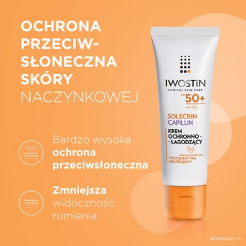 IWOSTIN SOLECRIN CAPILLIN Krem ochronny do skóry naczynkowej SPF50+ - 50 ml - obrazek 2 - Apteka internetowa Melissa