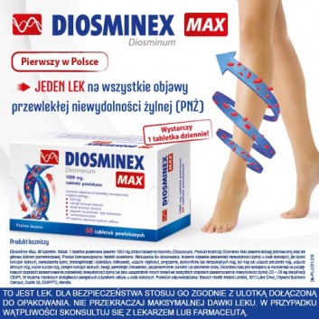 Diosminex Max - 60 tabl. - obrazek 2 - Apteka internetowa Melissa