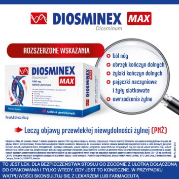 Diosminex Max - 60 tabl. - obrazek 3 - Apteka internetowa Melissa