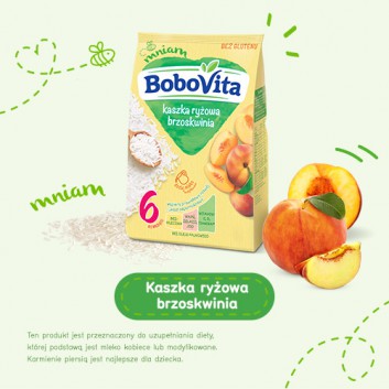 BOBOVITA Kaszka ryżowa o smaku brzoskwiniowym - 180 g - obrazek 2 - Apteka internetowa Melissa