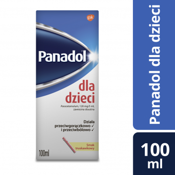PANADOL DLA DZIECI, na różne rodzaje bólu, 100 ml, cena, wskazania, właściwości - obrazek 1 - Apteka internetowa Melissa